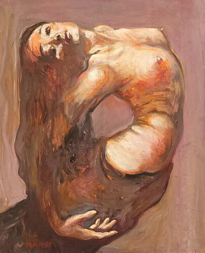 Nudo in lilla by Marco Ronga, Painting for Sale on Select