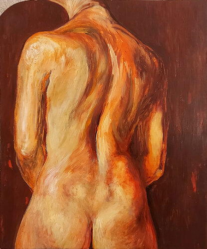 Nudo di schiena by Marco Ronga, Painting for Sale on Select