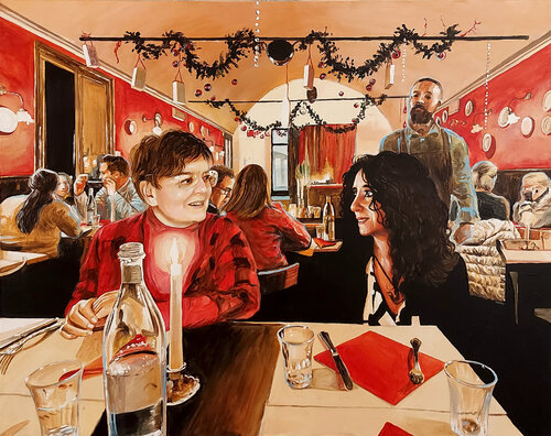 All'osteria by Marco Ronga, Painting for Sale on Select