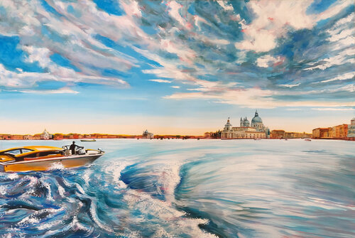 Venezia. S.Maria della Salute. by Marco Ronga, Painting for Sale on Select