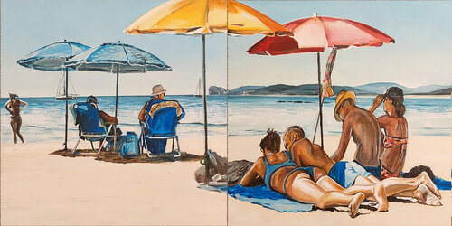 Dittico di Alghero. Quadro A + quadro B by Marco Ronga, Painting for Sale on Select