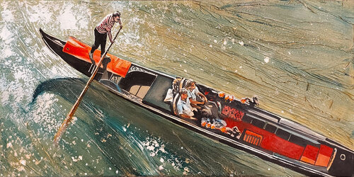 La gondola by Marco Ronga, Painting for Sale on Select
