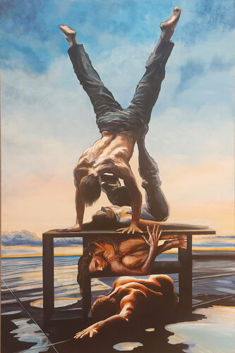 L'aforisma di Gandhi by Marco Ronga, Painting for Sale on Select