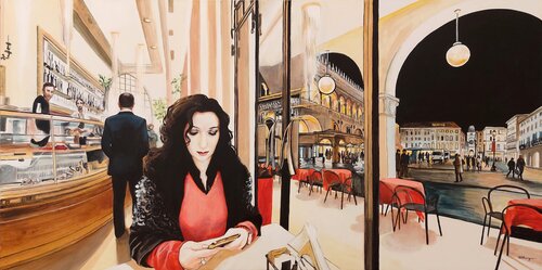 Caffè Margherita by Marco Ronga, Painting for Sale on Select