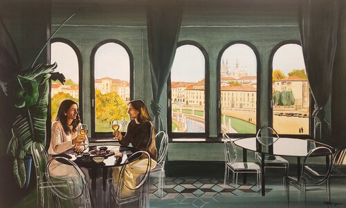 Il Brindisi by Marco Ronga, Painting for Sale on Select