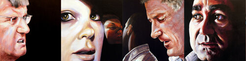 Il Bacio. Quadro interattivo da i "Pensieri di Sara" by Marco Ronga, Painting for Sale on Select