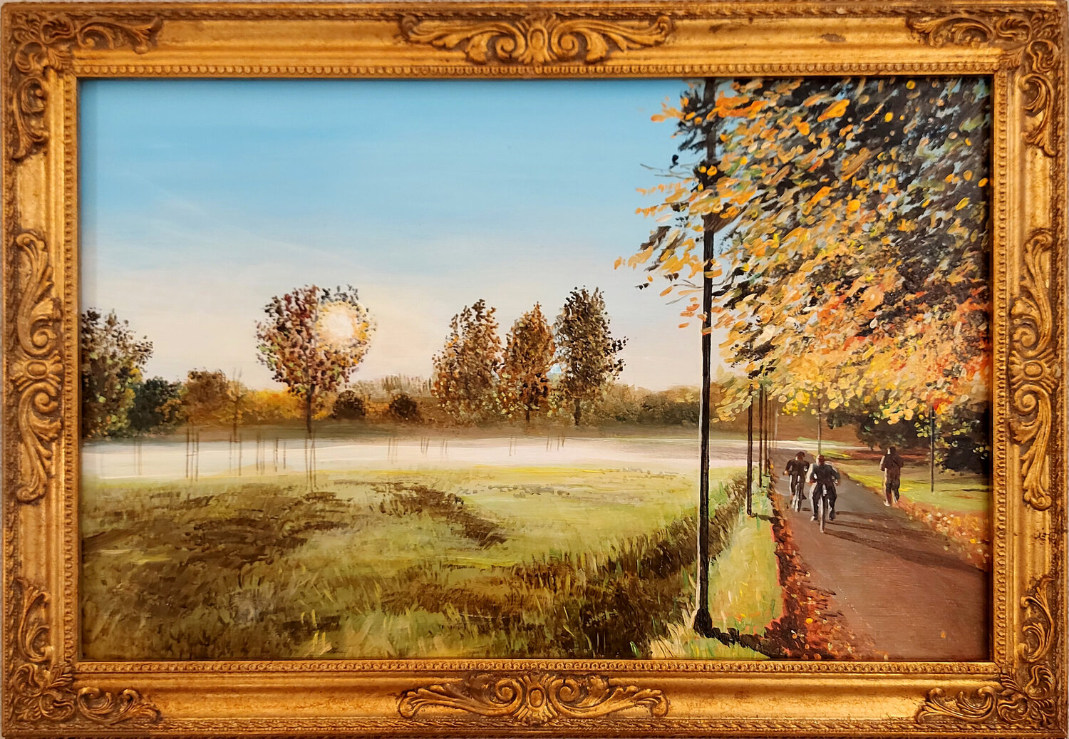 Viale in autunno Marco Ronga Original painting for sale