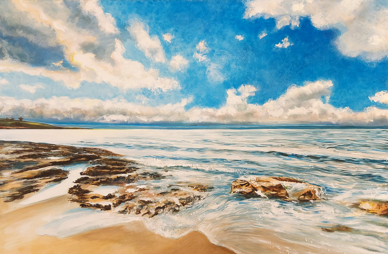 Alghero. Spiaggia Le Bombarde. Marco Ronga Original painting for sale