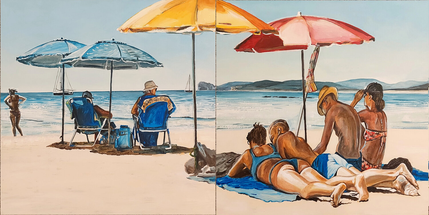 Dittico di Alghero. Quadro A + quadro B Marco Ronga Original painting for sale