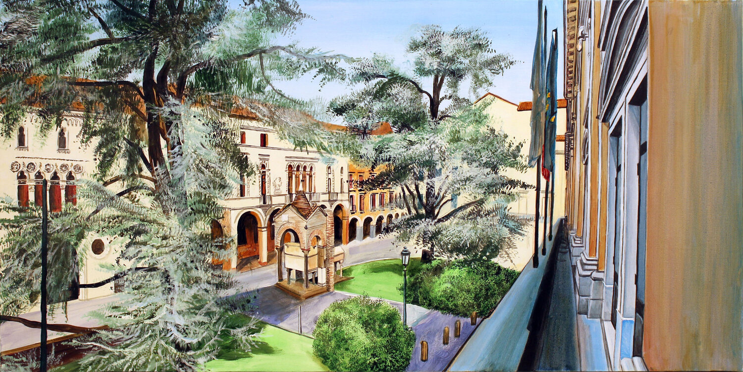 Piazza Antenore Marco Ronga Original painting for sale