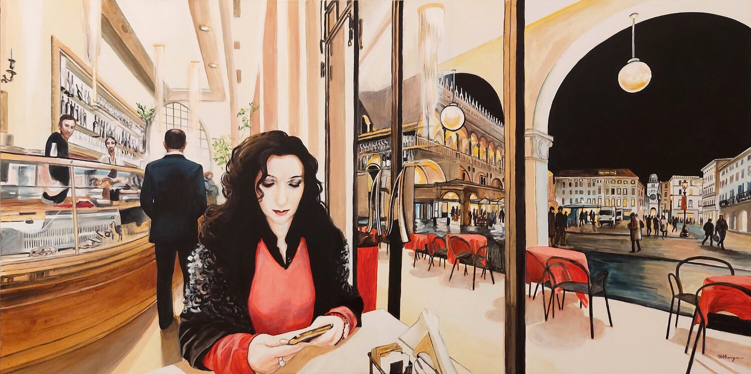 Caffè Margherita Marco Ronga Original painting for sale