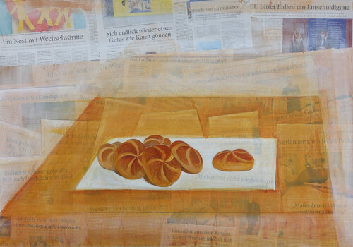Brot und Spiele by Peppi Spiss, Painting for Sale on Select