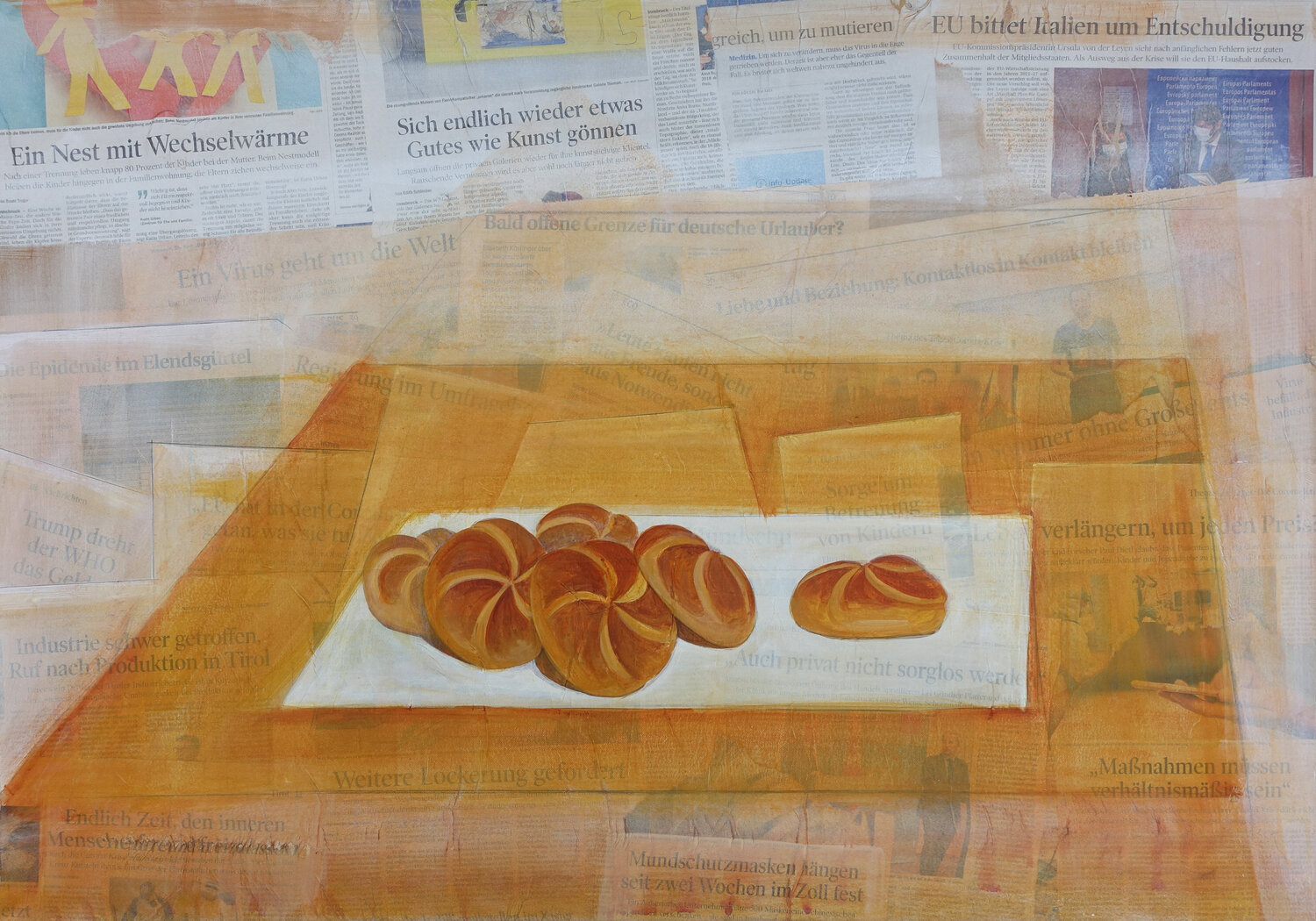 Brot und Spiele Peppi Spiss Original painting for sale