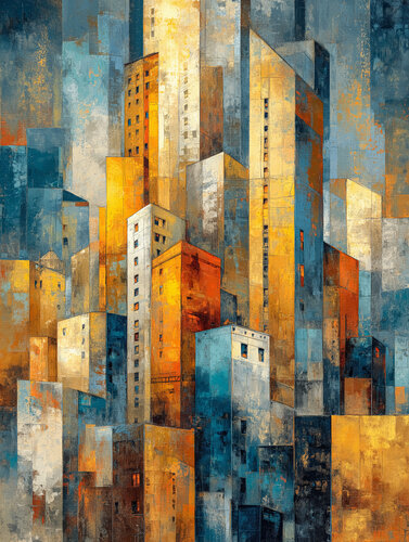 City by Cheeky Bunny, Painting for Sale on Select