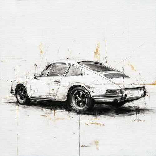 Porche 911 by Cheeky Bunny, Painting for Sale on Select