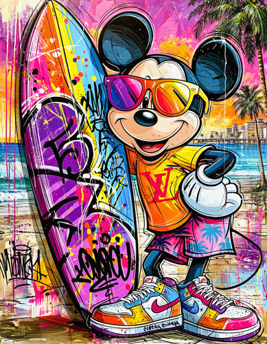 Chill on the beach by Cheeky Bunny, Painting for Sale on Select