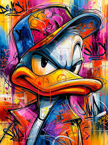 Donald portrait by Cheeky Bunny, Painting for Sale on Select