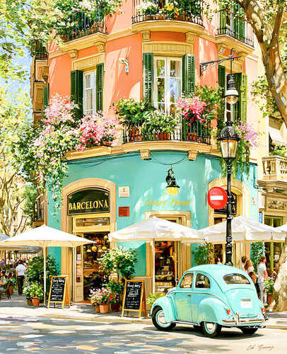 Barcelona by Cheeky Bunny, Painting for Sale on Select