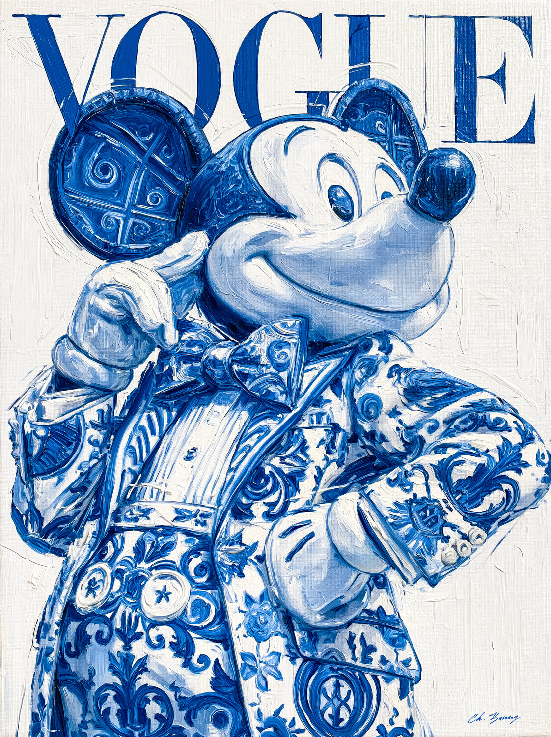 Icon Mickey Cheeky Bunny Original painting for sale