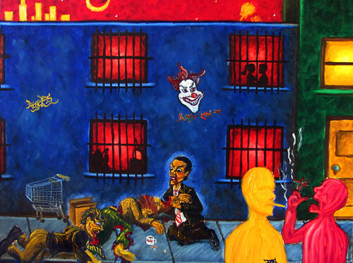 Los Angeles 2 (Eat The Poor) by Preston M. Smith (Pms), Painting for Sale on Select