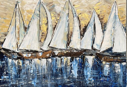 Segelschiffe 6 by Olya Jonas, Painting for Sale on Select