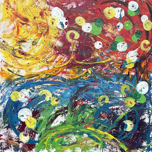 happy whirlwind by Olya Jonas, Painting for Sale on Select