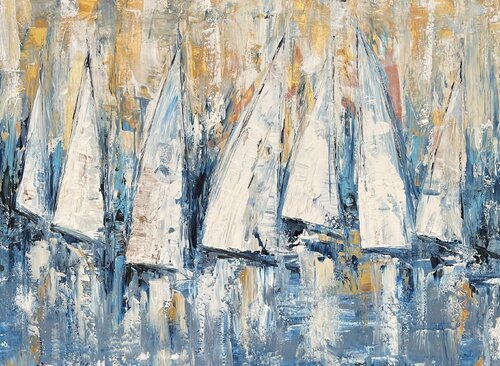 Sailing / sailboat / Segelschiffe 973 by Olya Jonas, Painting for Sale on Select