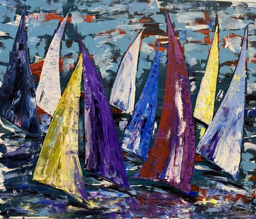 Sailing 782 by Olya Jonas, Painting for Sale on Select