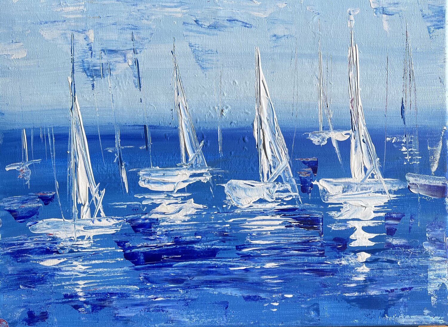 Segelboote 8 Olya Jonas Original painting for sale