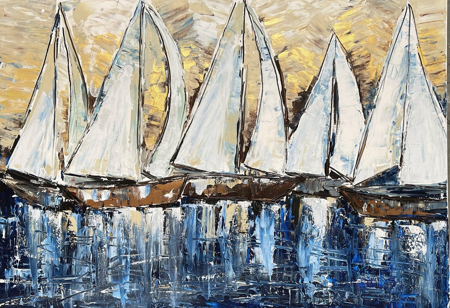 Segelschiffe 6 Olya Jonas Original painting for sale