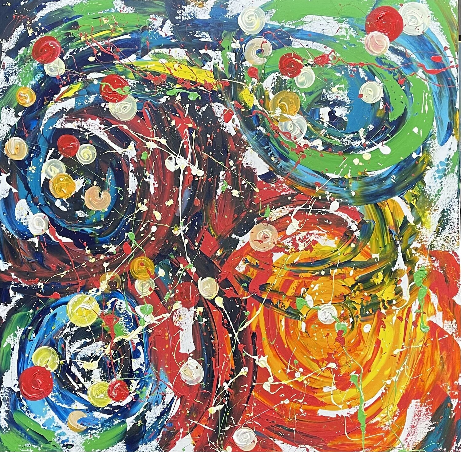 happy whirlwind Olya Jonas Original painting for sale