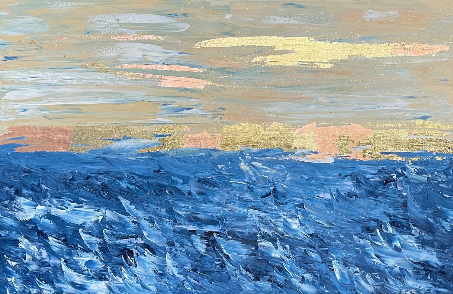 Sunset / Abstract Olya Jonas Original painting for sale