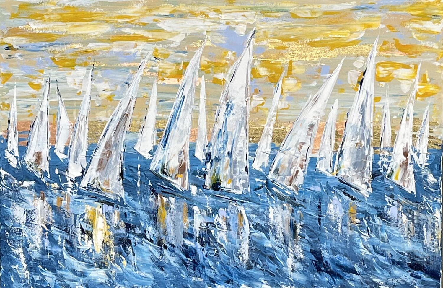Regatta/ ocean/ Segelschiffe / sailboat  532 Olya Jonas Original painting for sale
