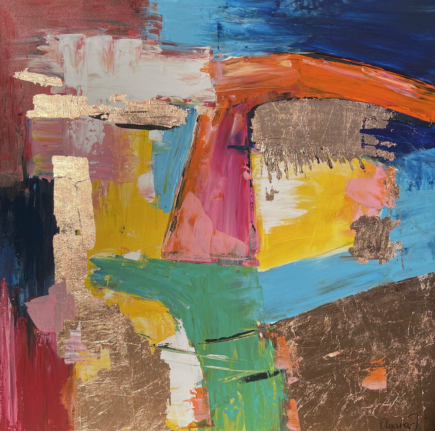 Rainbow man Olya Jonas Original painting for sale