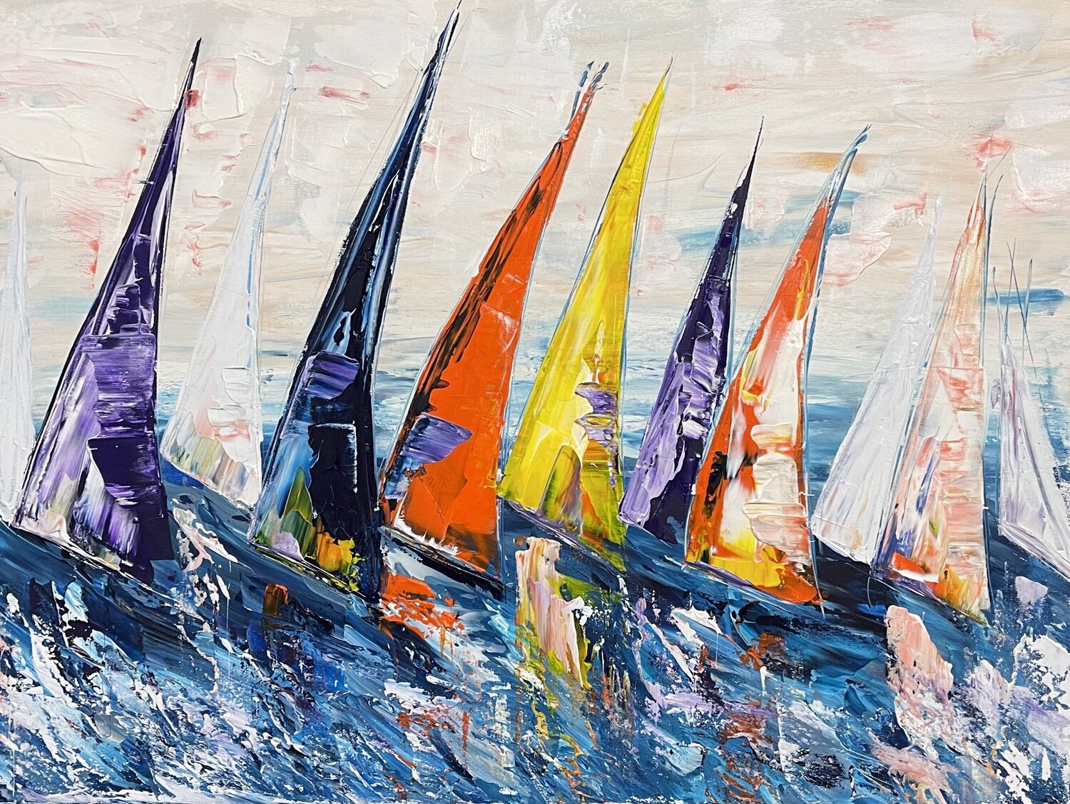 Sailing/ Segelschiffe/ Segelboote 584 Olya Jonas Original painting for sale