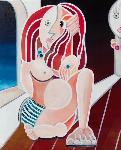Donna in Attesa  Code : AC0034HD -  CHINA EDITION  DIGITAL  SIGNED by Alessandro Cardamone, Painting for Sale on Select