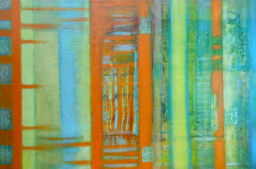 abstract Asia by Nartana Thomas Holzweiler, Painting for Sale on Select