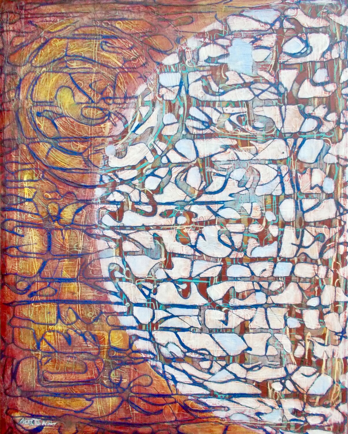 re-cycled 1 Nartana Thomas Holzweiler Original painting for sale