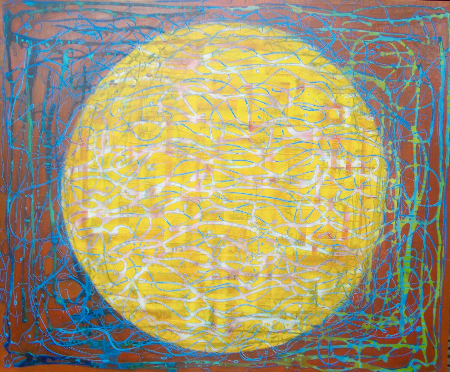 funky mandala Nartana Thomas Holzweiler Original painting for sale