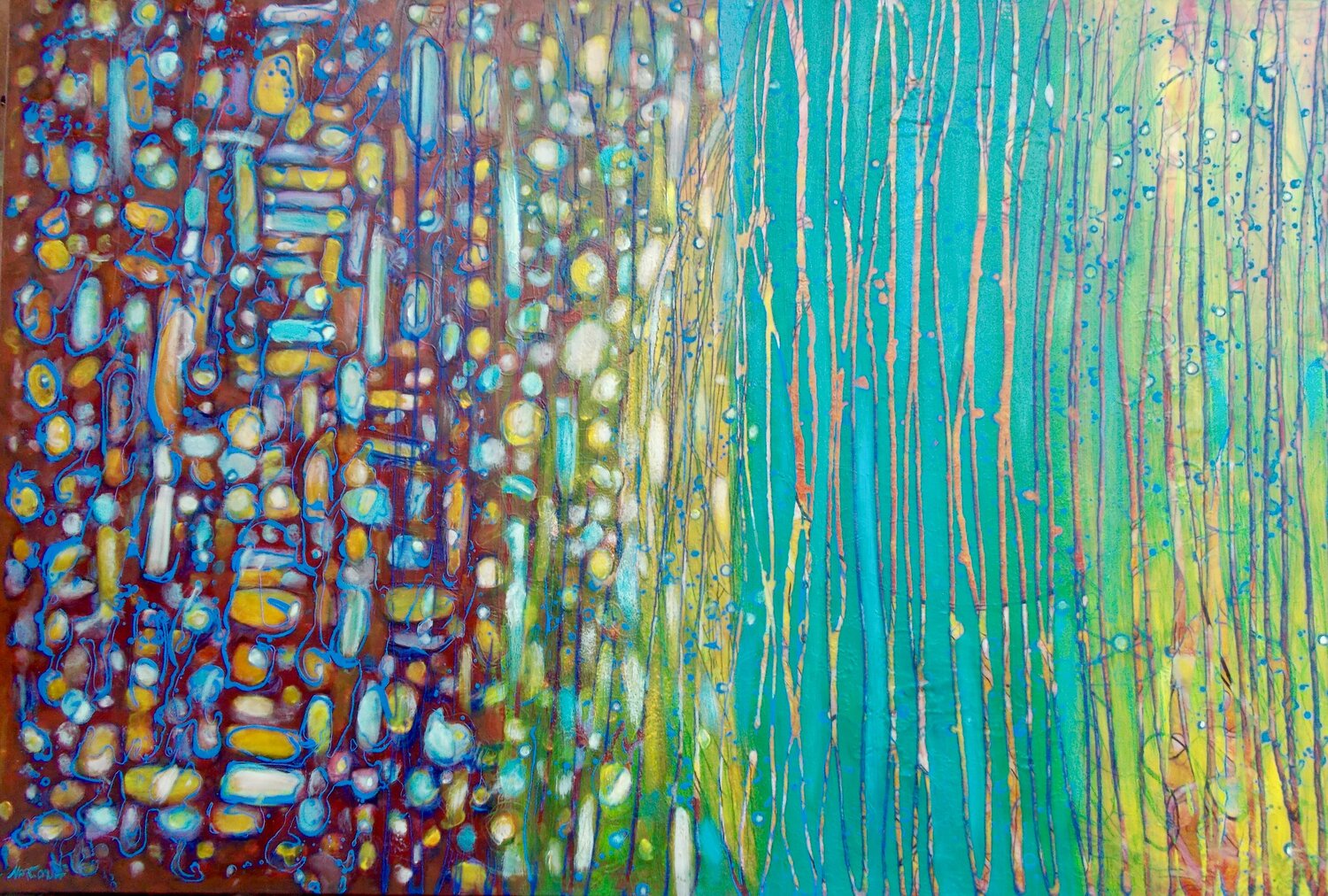 hidden sun Nartana Thomas Holzweiler Original painting for sale