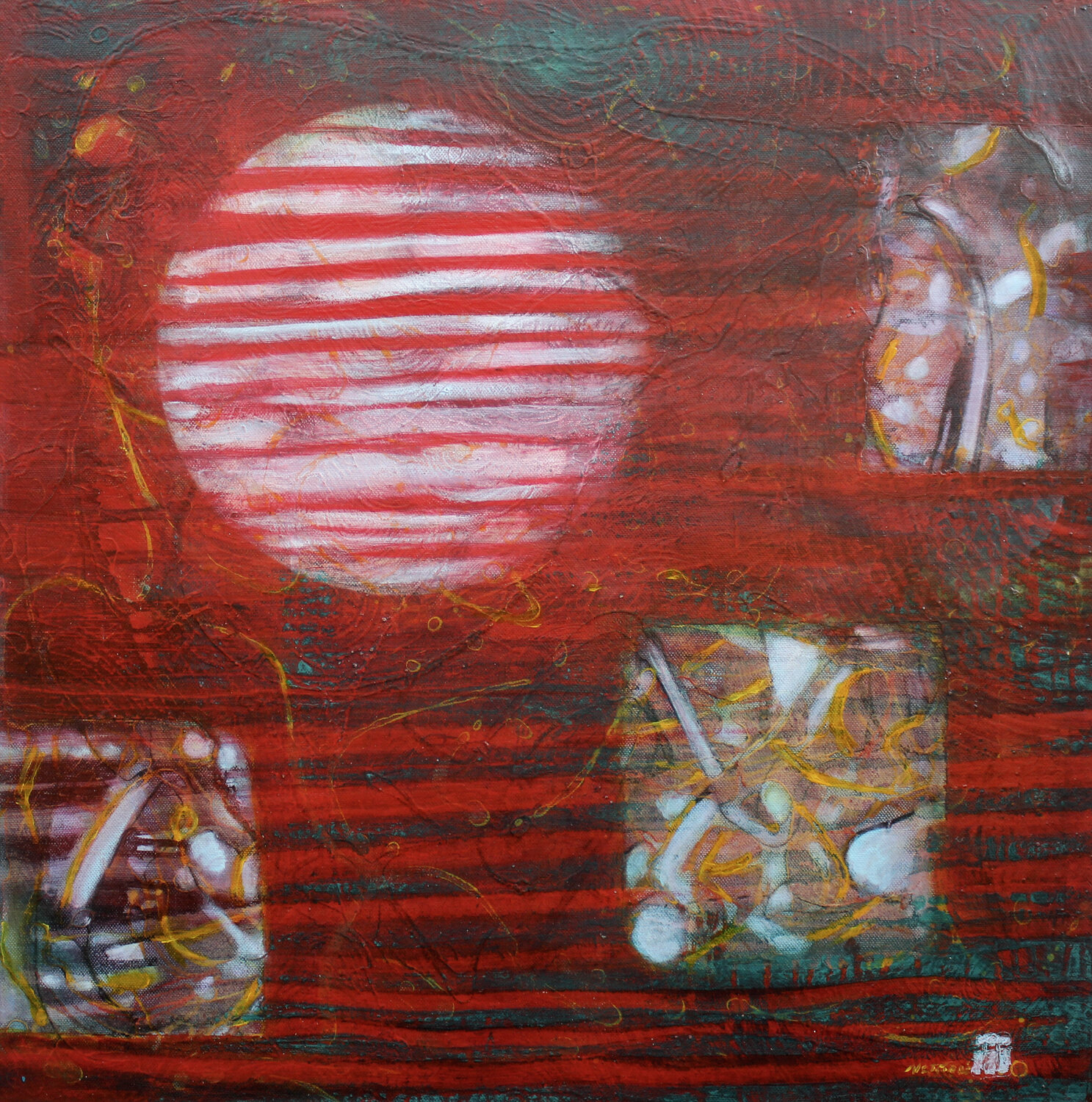 Red Weather Nartana Thomas Holzweiler Original painting for sale