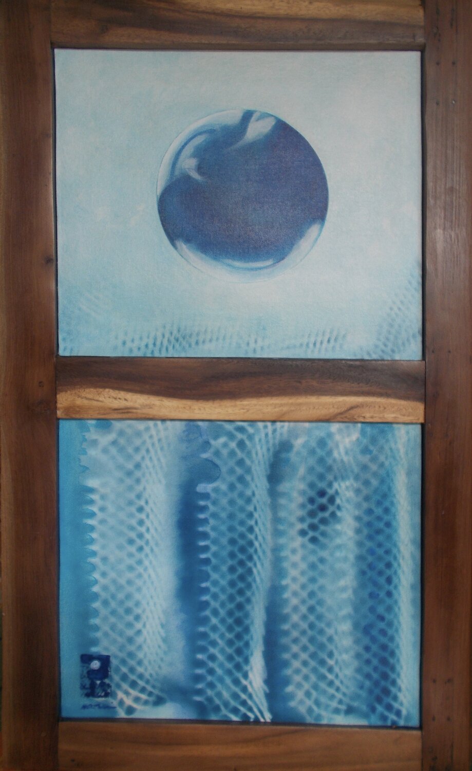 BLUE MARBLE Nartana Thomas Holzweiler Original painting for sale
