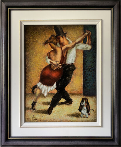 DANCING with a Dog by Steven Lamb, Painting for Sale on Select