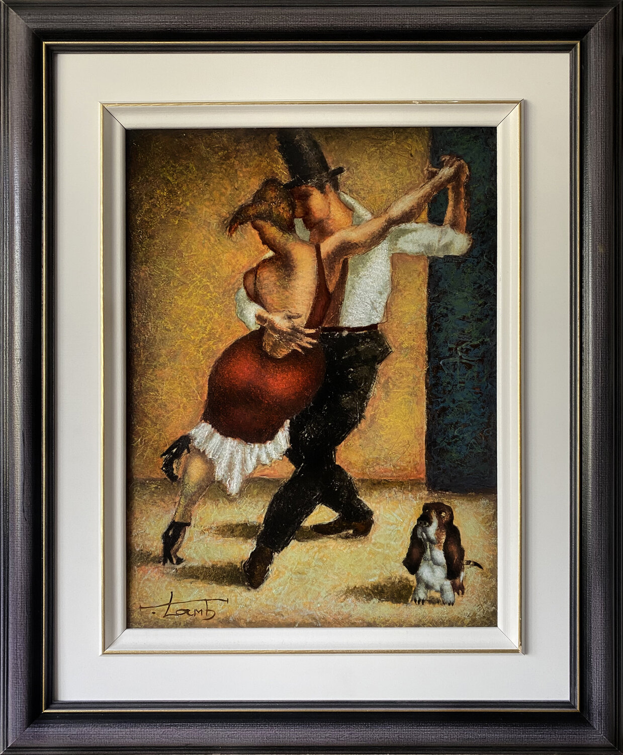 DANCING with a Dog Steven Lamb Original painting for sale