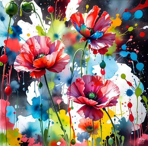 Flower Paradise by Natalia Kuruch, Painting for Sale on Select