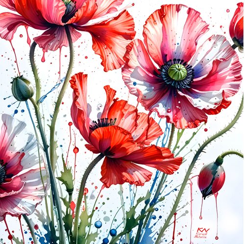 Flower vibration by Natalia Kuruch, Painting for Sale on Select