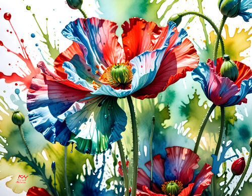 Floral emotions of summer by Natalia Kuruch, Painting for Sale on Select