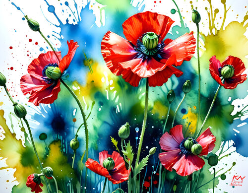 Dance of flowers by Natalia Kuruch, Painting for Sale on Select