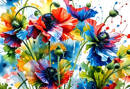 Colorful happiness by Natalia Kuruch, Painting for Sale on Select