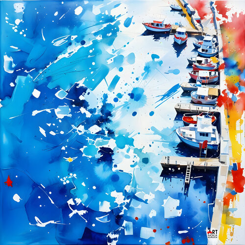 Small pier by Natalia Kuruch, Painting for Sale on Select